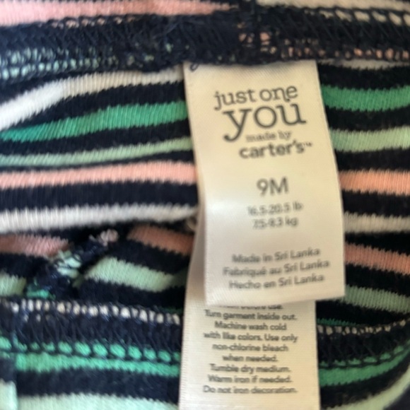 3/$9 - 2 Carter’s Girls Pants Size 9 months - Picture 3 of 4